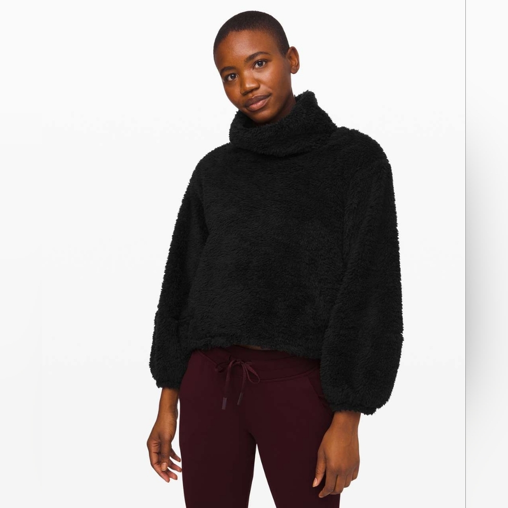 Lululemon Warmth Restore Sherpa Pullover Black XSmall small black fleece